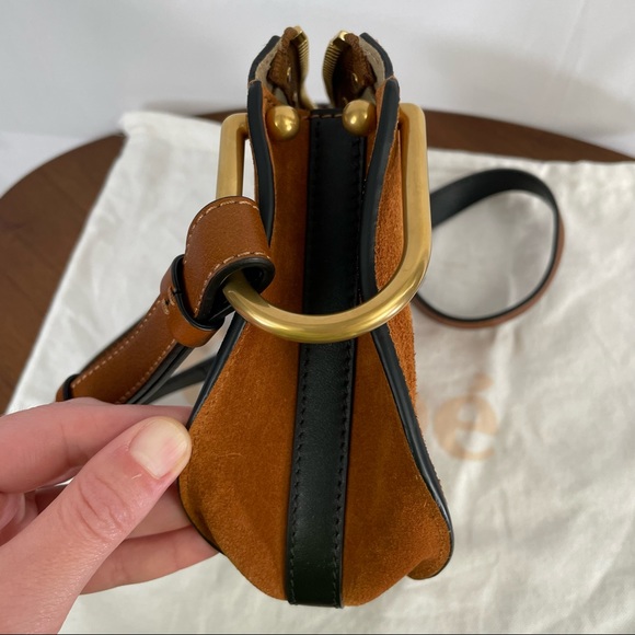 Chloe Suede Hayley Nano Bag Caramel - Picture 8 of 16